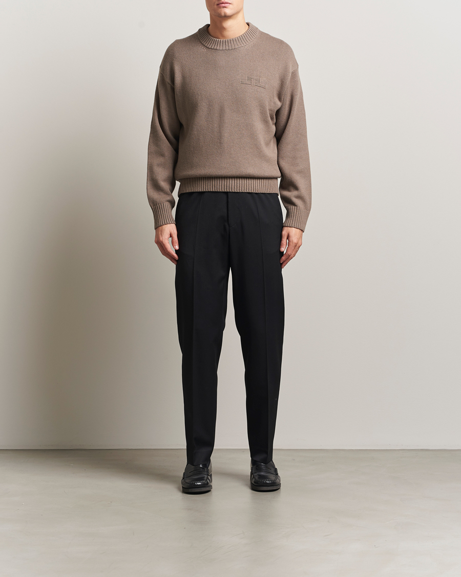 Homme | Pulls Et Tricots | J.Lindeberg | Eddy Wool/Cotton Knitted Sweater Brindle