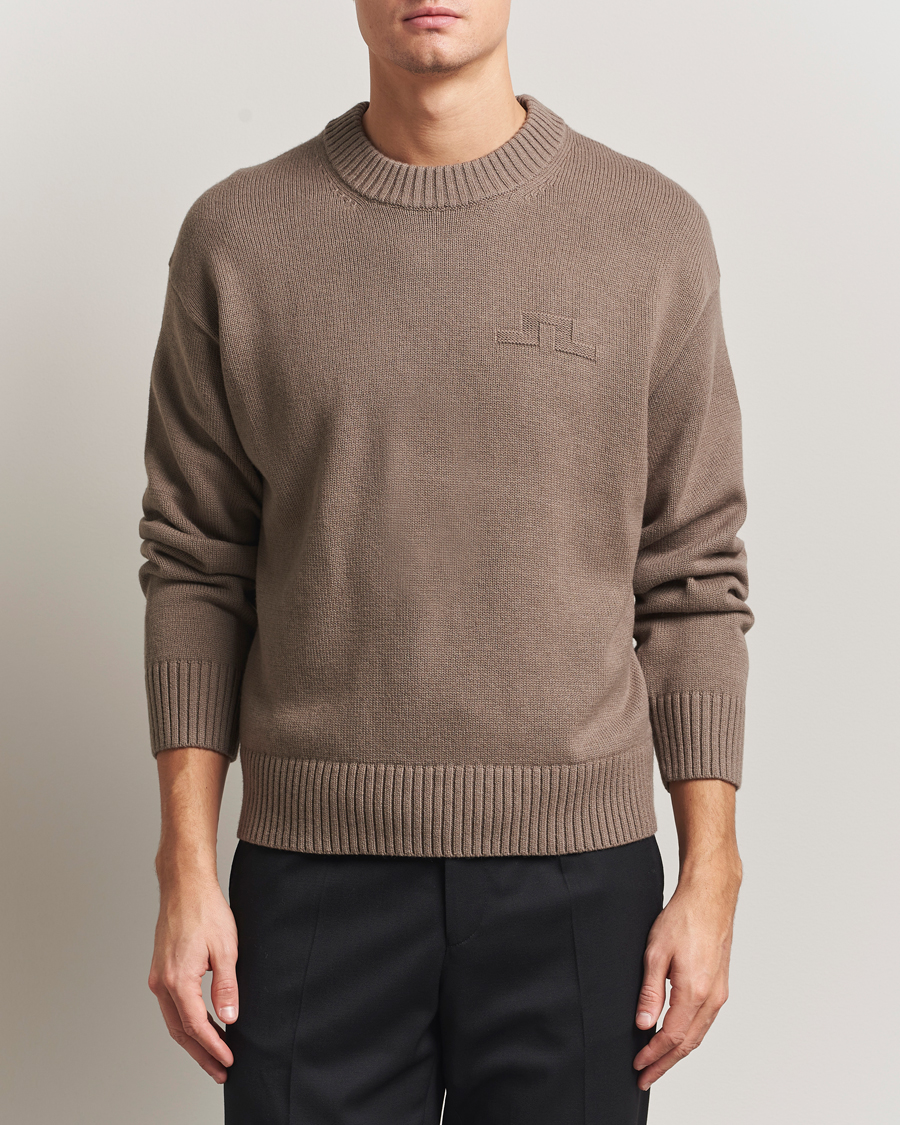 Homme | Pulls Et Tricots | J.Lindeberg | Eddy Wool/Cotton Knitted Sweater Brindle