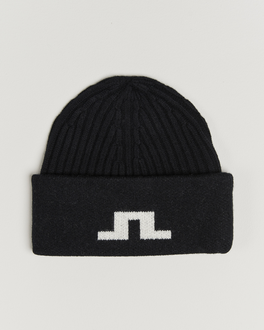 Homme | Bonnets | J.Lindeberg | Arther Graphic Beanie Black