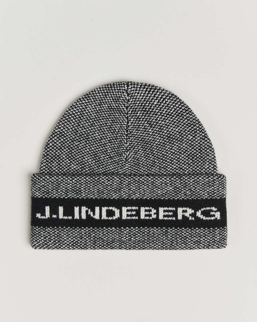 Homme | Bonnets | J.Lindeberg | Ernie Beanie Black Melange