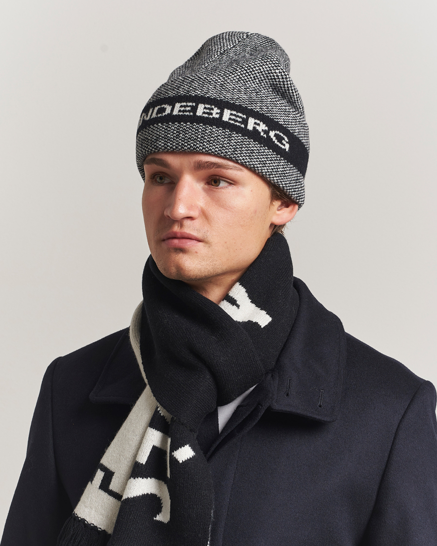 Homme | Bonnets | J.Lindeberg | Ernie Beanie Black Melange