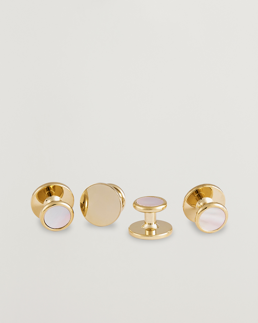Homme | Boutons De Manchette | Amanda Christensen | Cufflink & Shirt Studs Set Gold