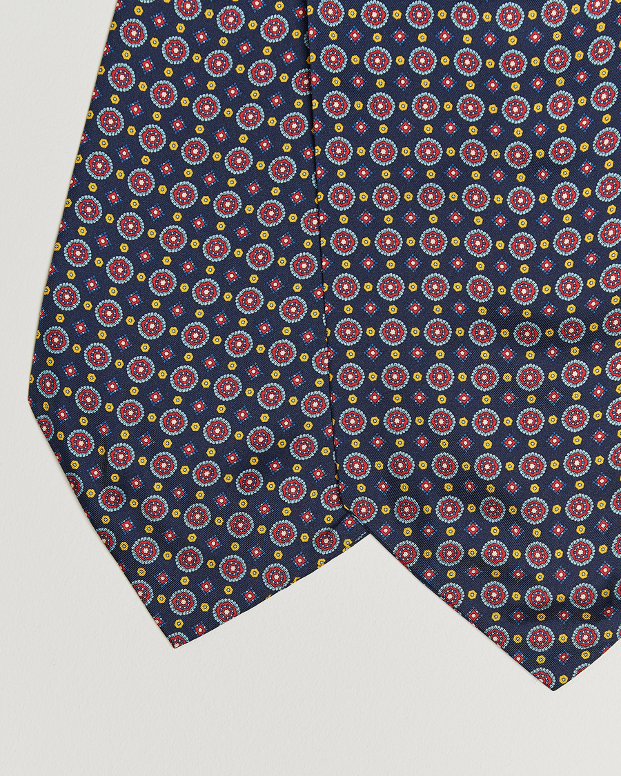 Homme | Écharpes | Amanda Christensen | Silk Twill Medallion Ascot Navy