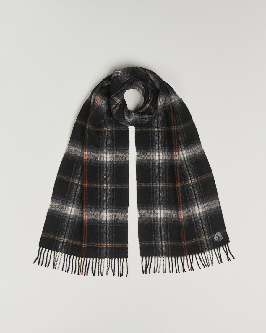 Homme | Amanda Christensen Wool Checked Scarf Black | Amanda Christensen | Wool Checked Scarf Black