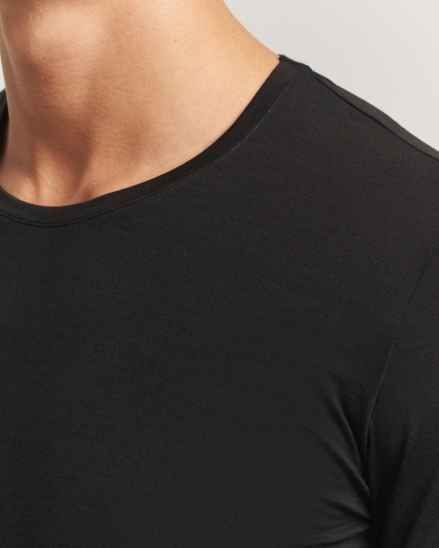 Homme | T-shirts | Falke | Clima Wool Wool Long Sleeve T-Shirt Black