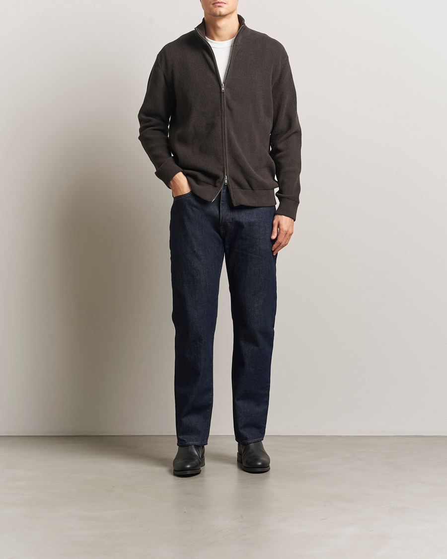 Homme | Pulls Et Tricots | NN07 | Danny Rib Knitted Full Zip Dusky Port