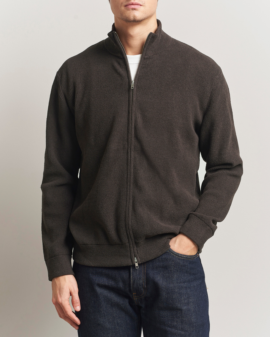 Homme | Pulls Et Tricots | NN07 | Danny Rib Knitted Full Zip Dusky Port