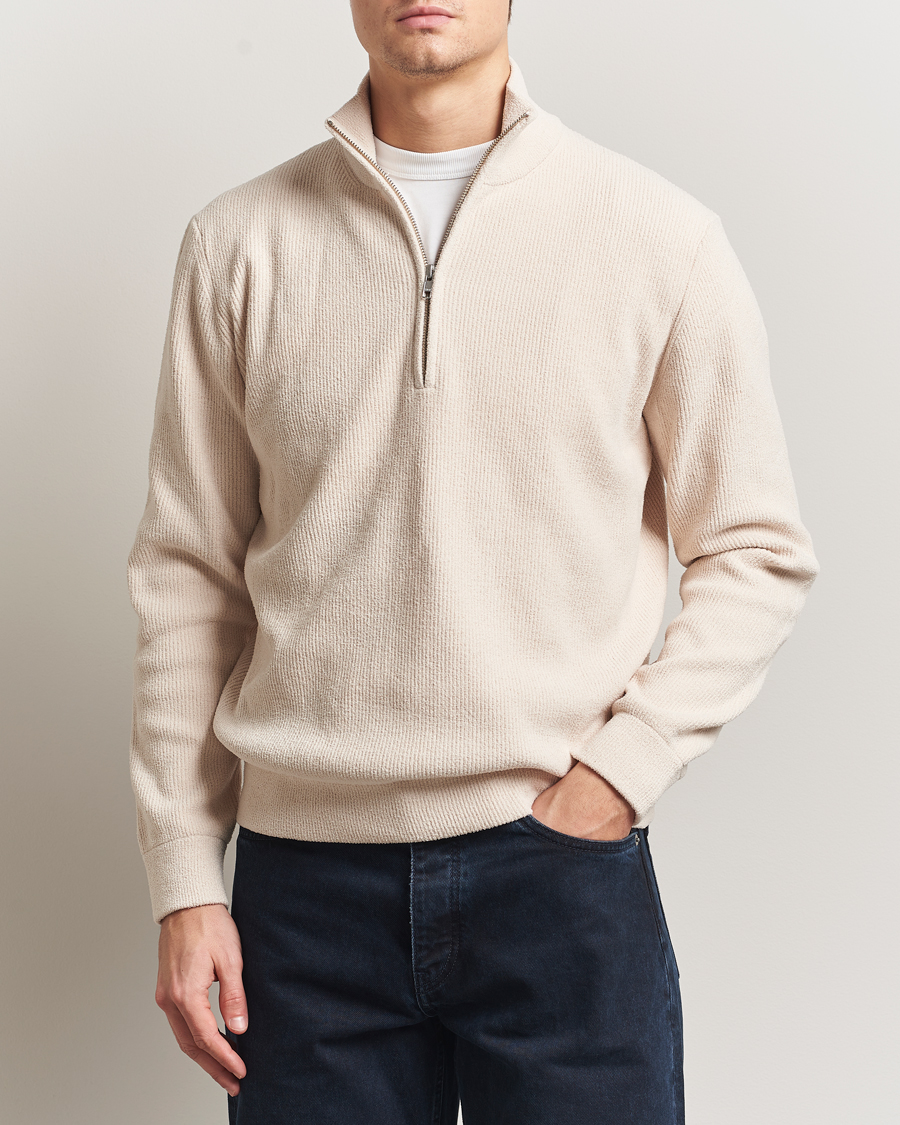 Homme | Pulls Et Tricots | NN07 | Danny Rib Knitted Half Zip Ivory