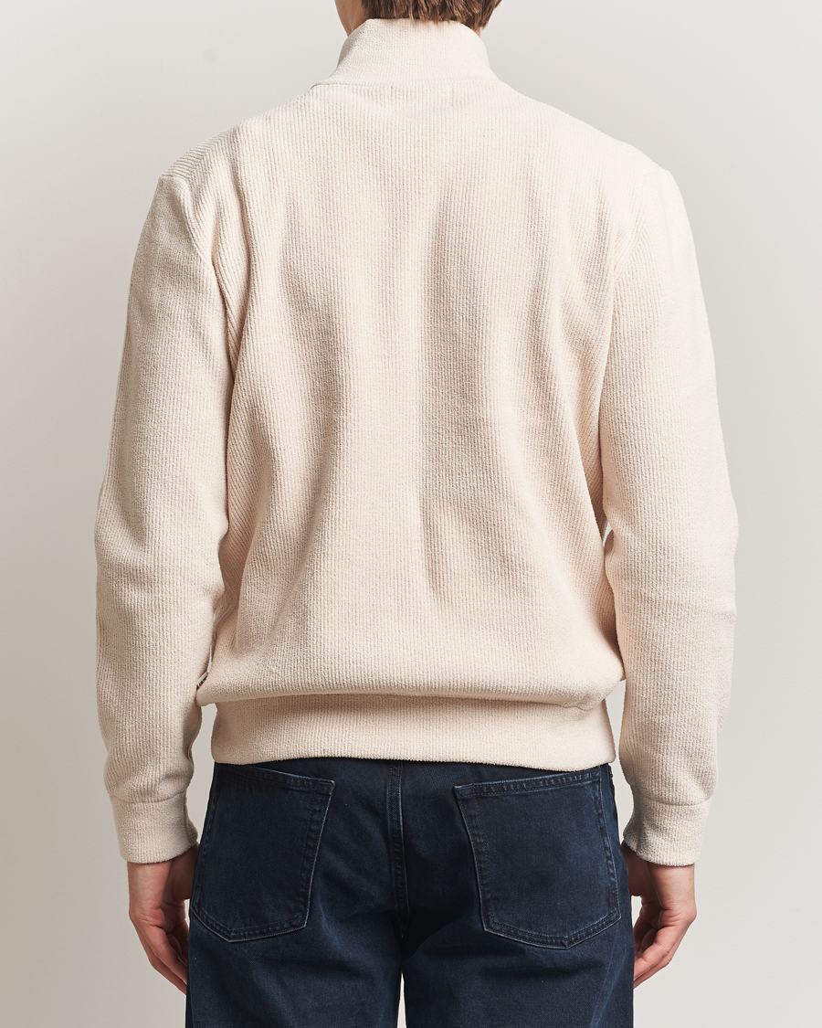 NN07 Danny Rib Knitted Half Zip Ivory - Acheter NN07 CareOfCarl.fr.