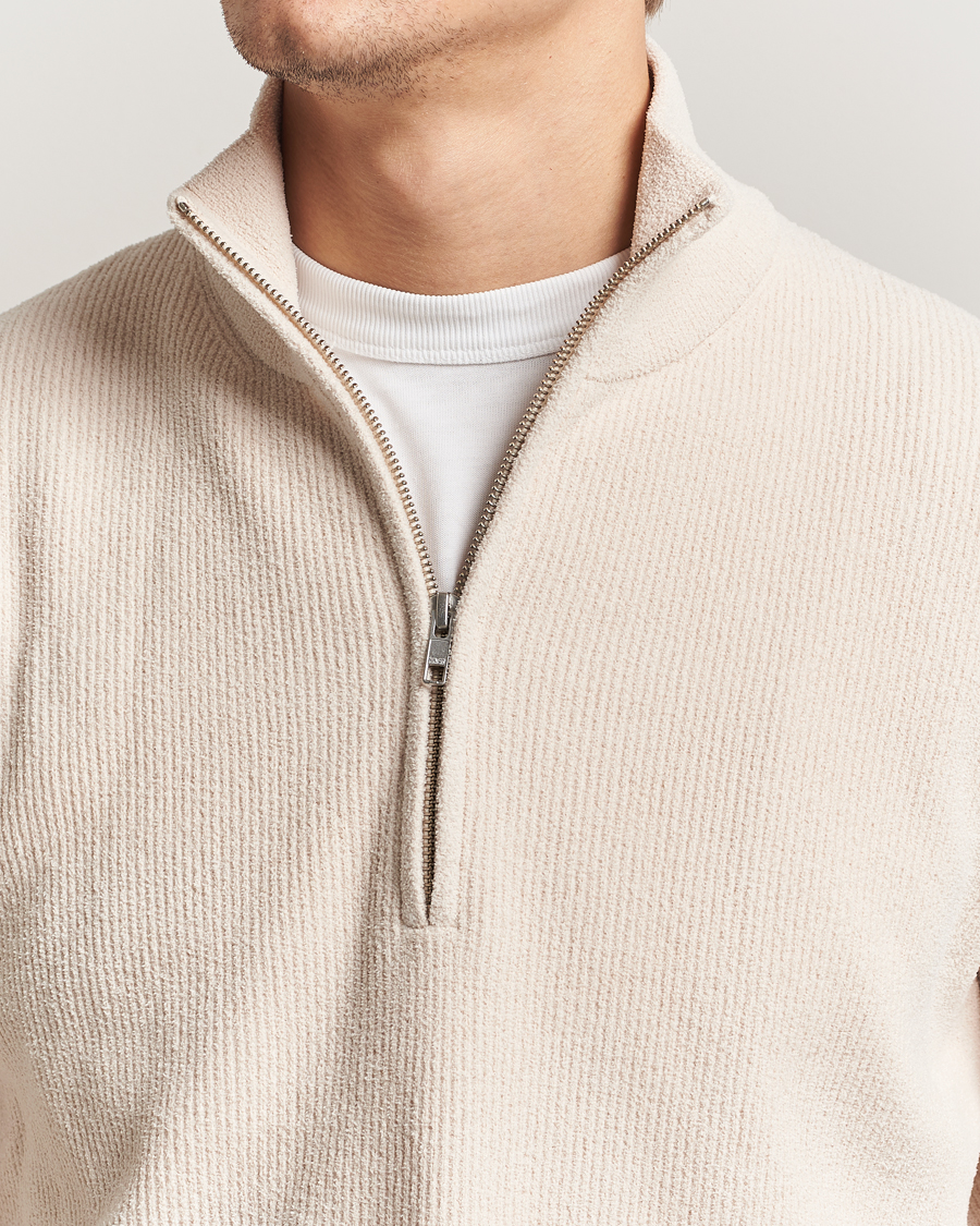 Homme | Pulls Et Tricots | NN07 | Danny Rib Knitted Half Zip Ivory