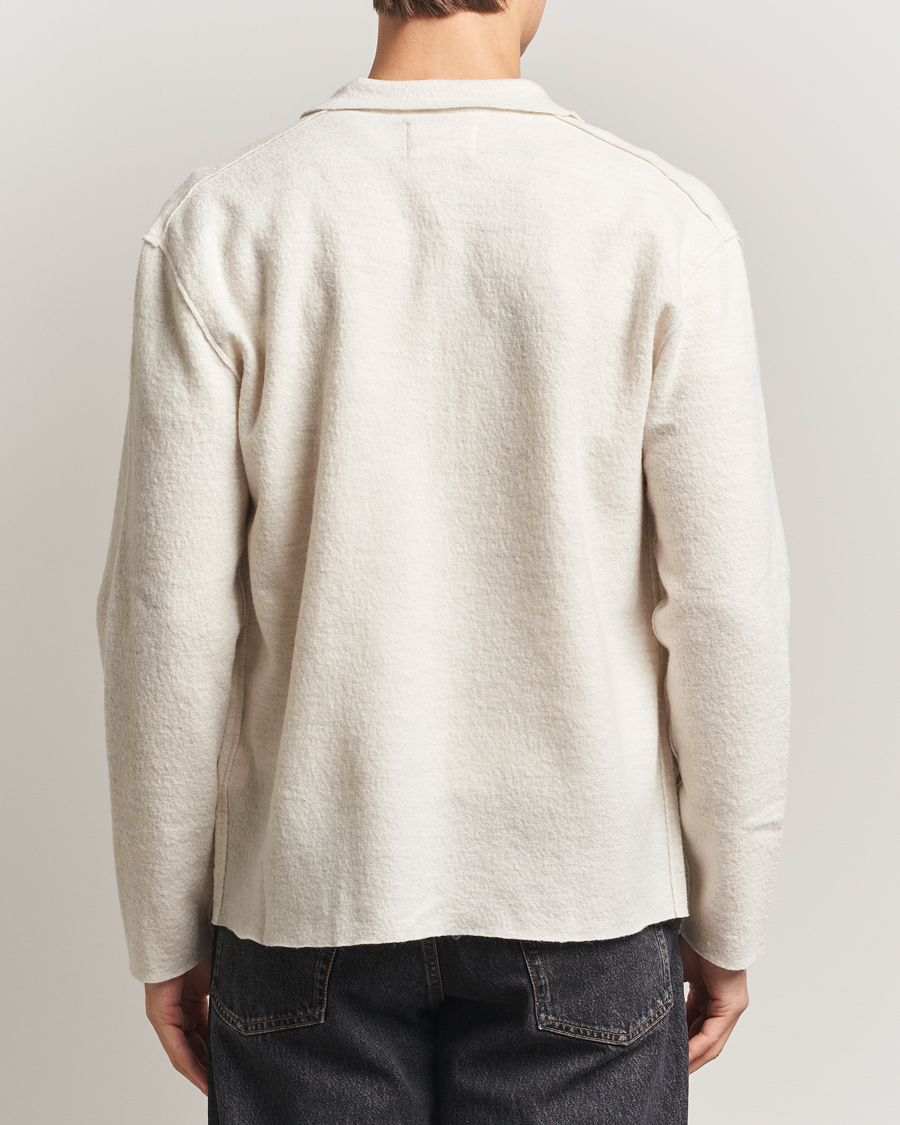 Homme | Pulls Et Tricots | NN07 | Jonas Boiled Wool Full Zip Ivory