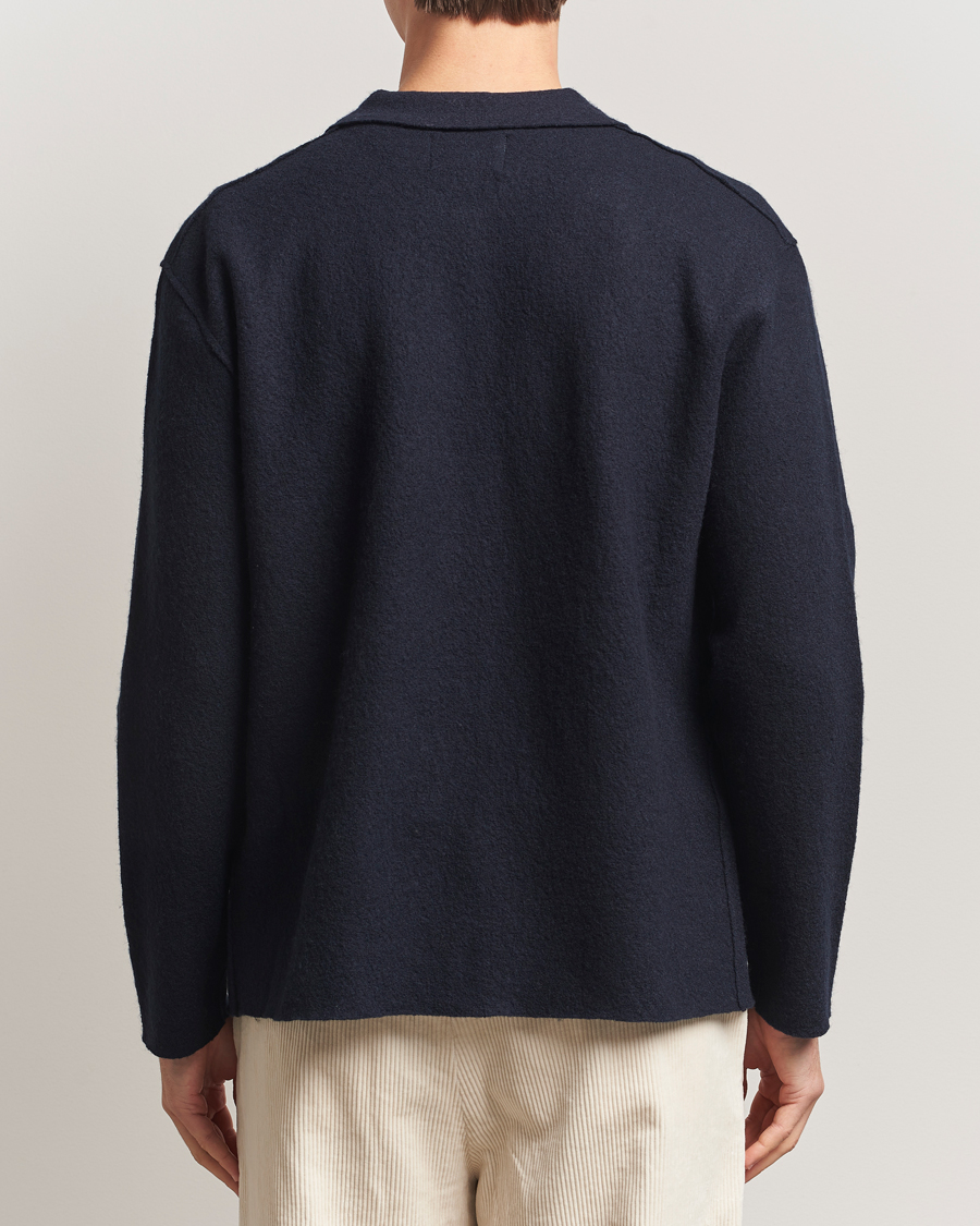 Homme | Pulls Et Tricots | NN07 | Jonas Boiled Wool Full Zip Navy Blue