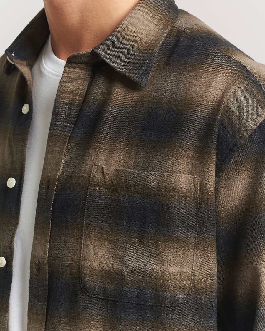 Homme | Chemises | NN07 | Deon Flannel Checked Shirt Black/Green