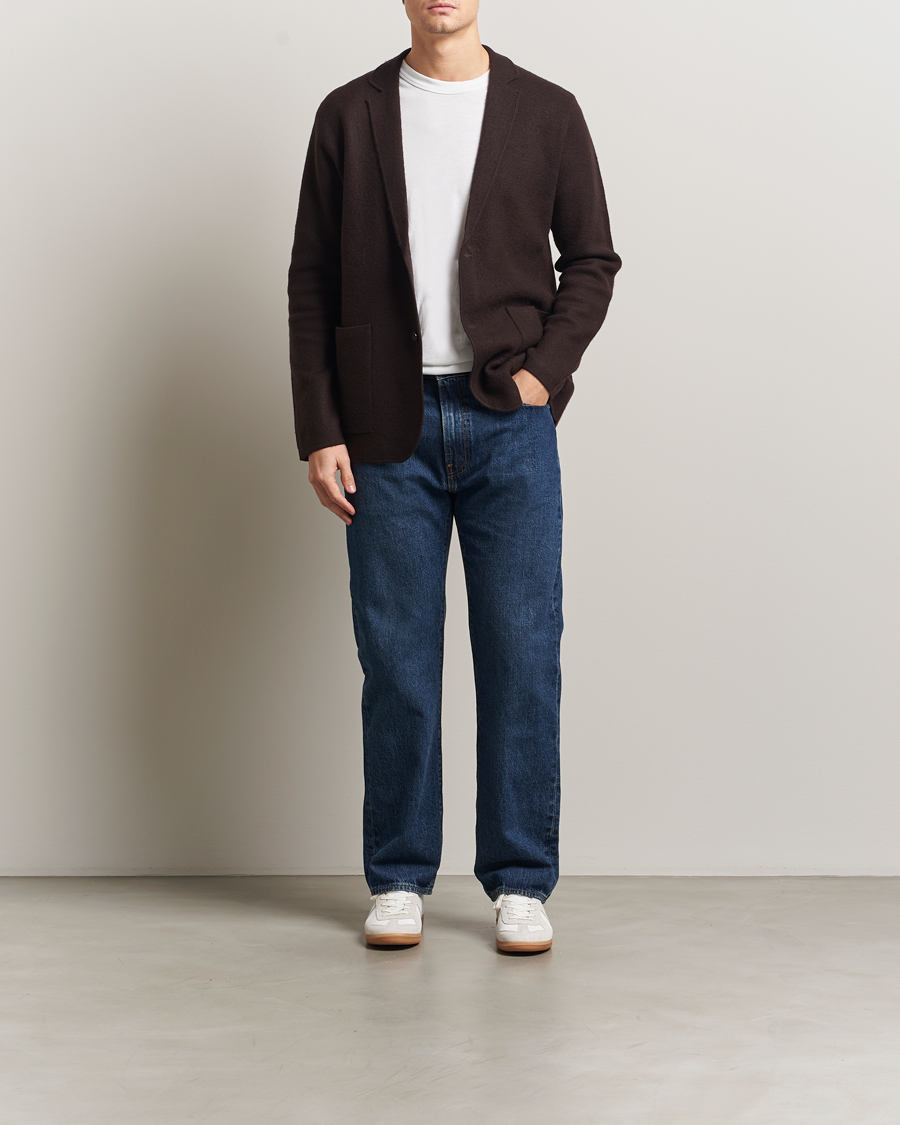 Homme | Blazers | NN07 | Lucas Boiled Wool Blazer Dusky Port