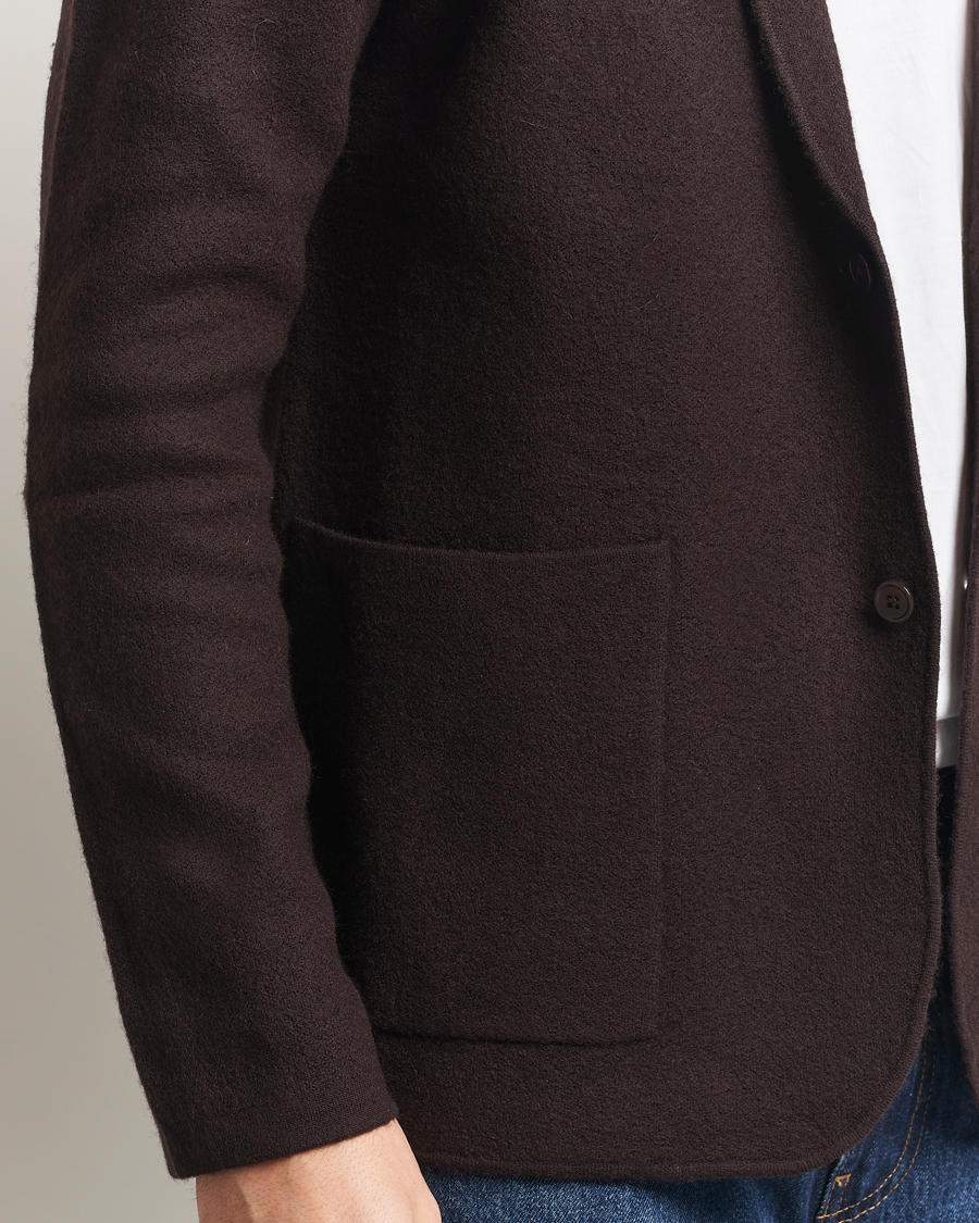 Homme | Blazers | NN07 | Lucas Boiled Wool Blazer Dusky Port