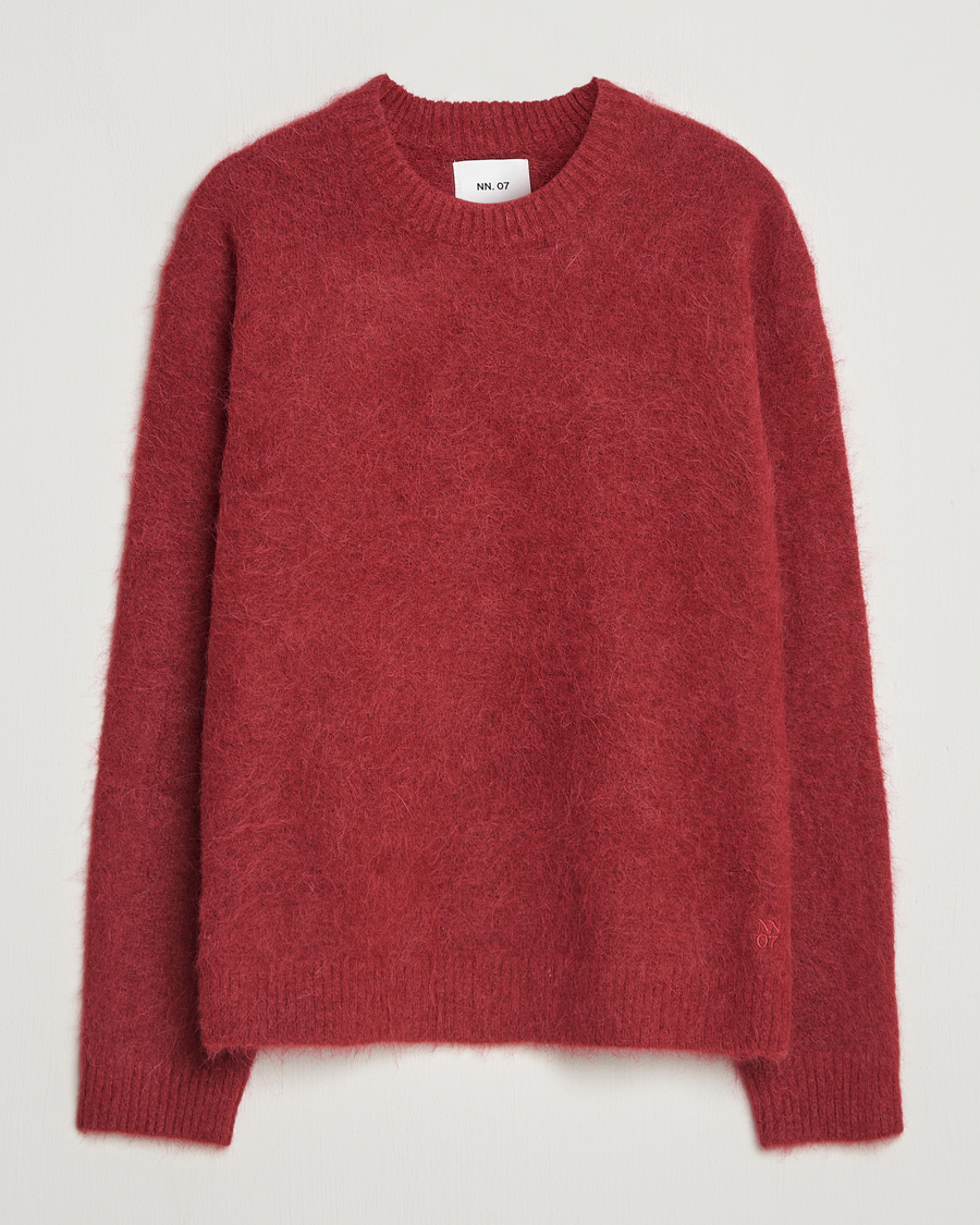 Homme | Pulls Et Tricots | NN07 | Russell Alpaca Knitted Crew Neck Cranberry