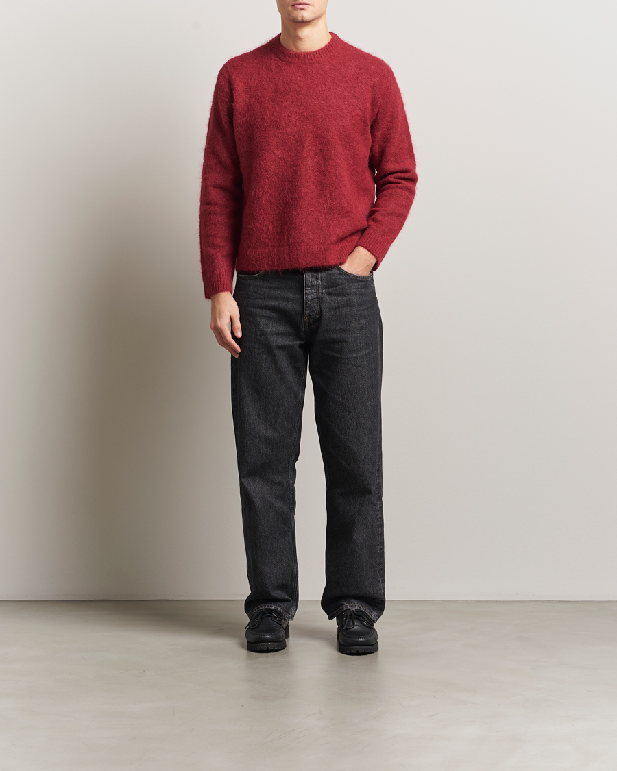 Homme | Pulls Et Tricots | NN07 | Russell Alpaca Knitted Crew Neck Cranberry