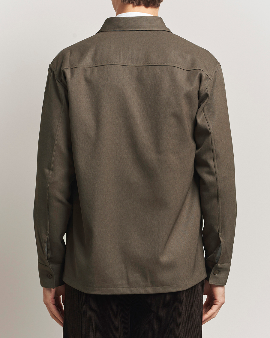 Homme | Chemises | NN07 | Freddy Wool/Tencel Overshirt Mable Husk