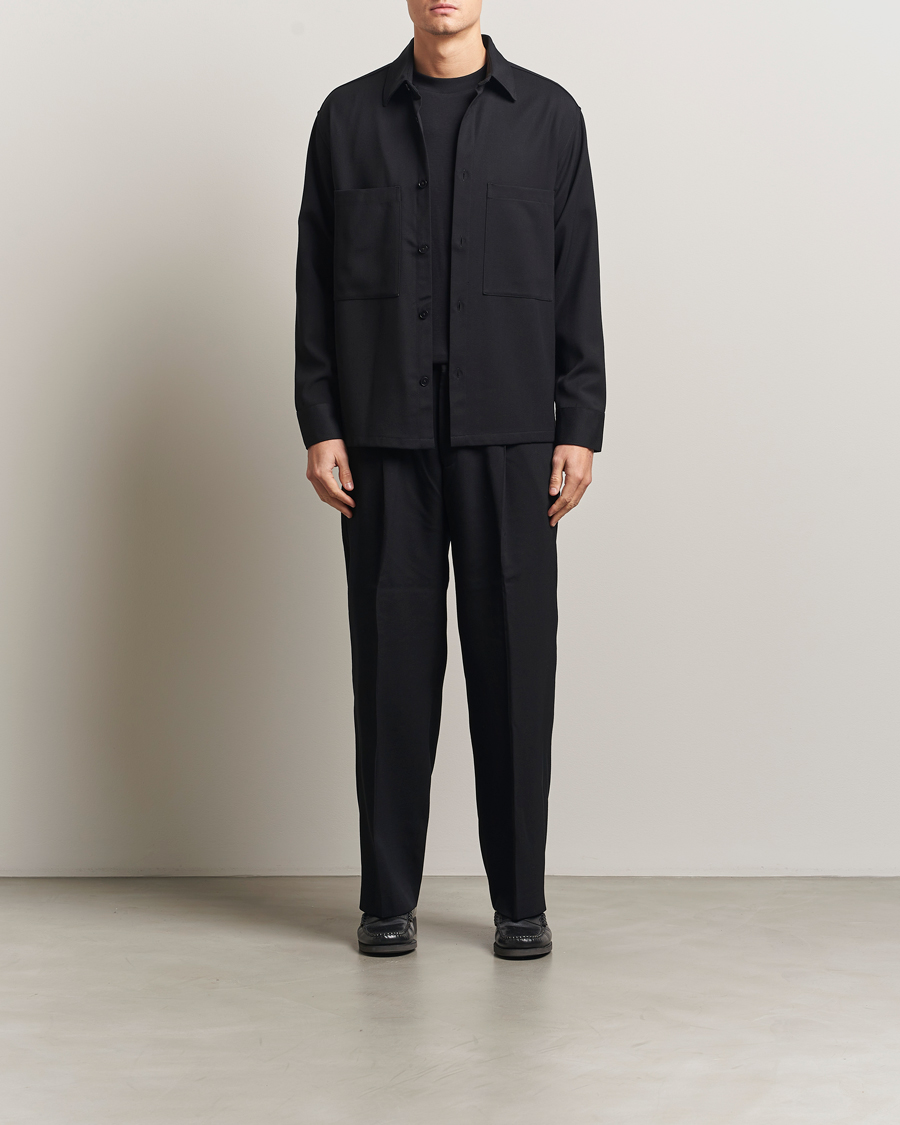 Homme | Pantalons | NN07 | Kay Relaxed Fit Wool/Tencel Trousers Black