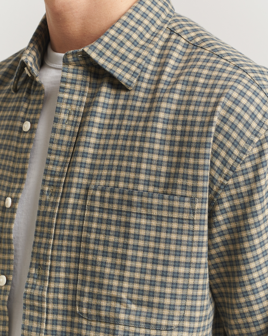 Homme | Chemises | NN07 | Deon Flannel Checked Shirt Coral