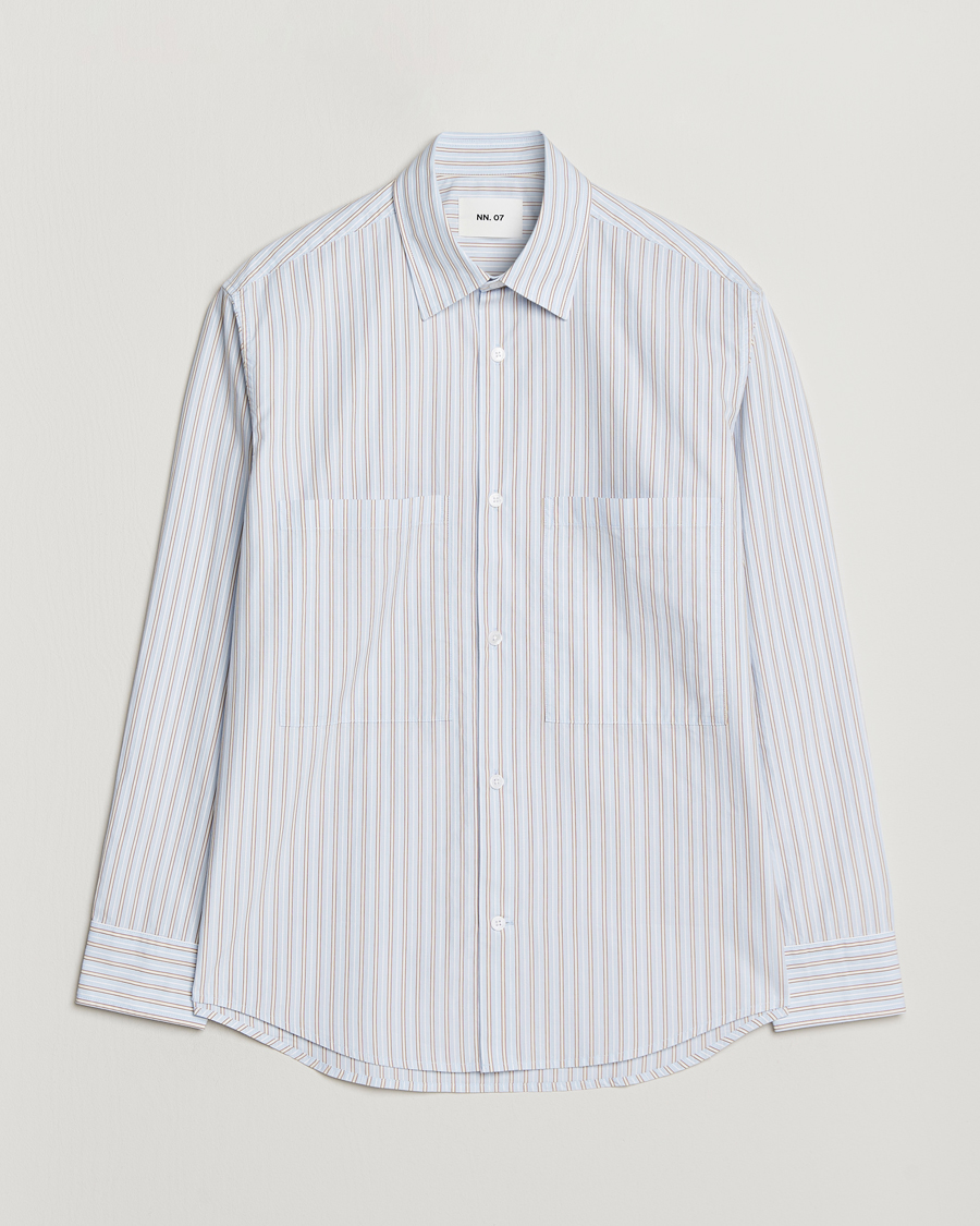 Homme | Chemises | NN07 | Freddy Striped Poplin Shirt Multi