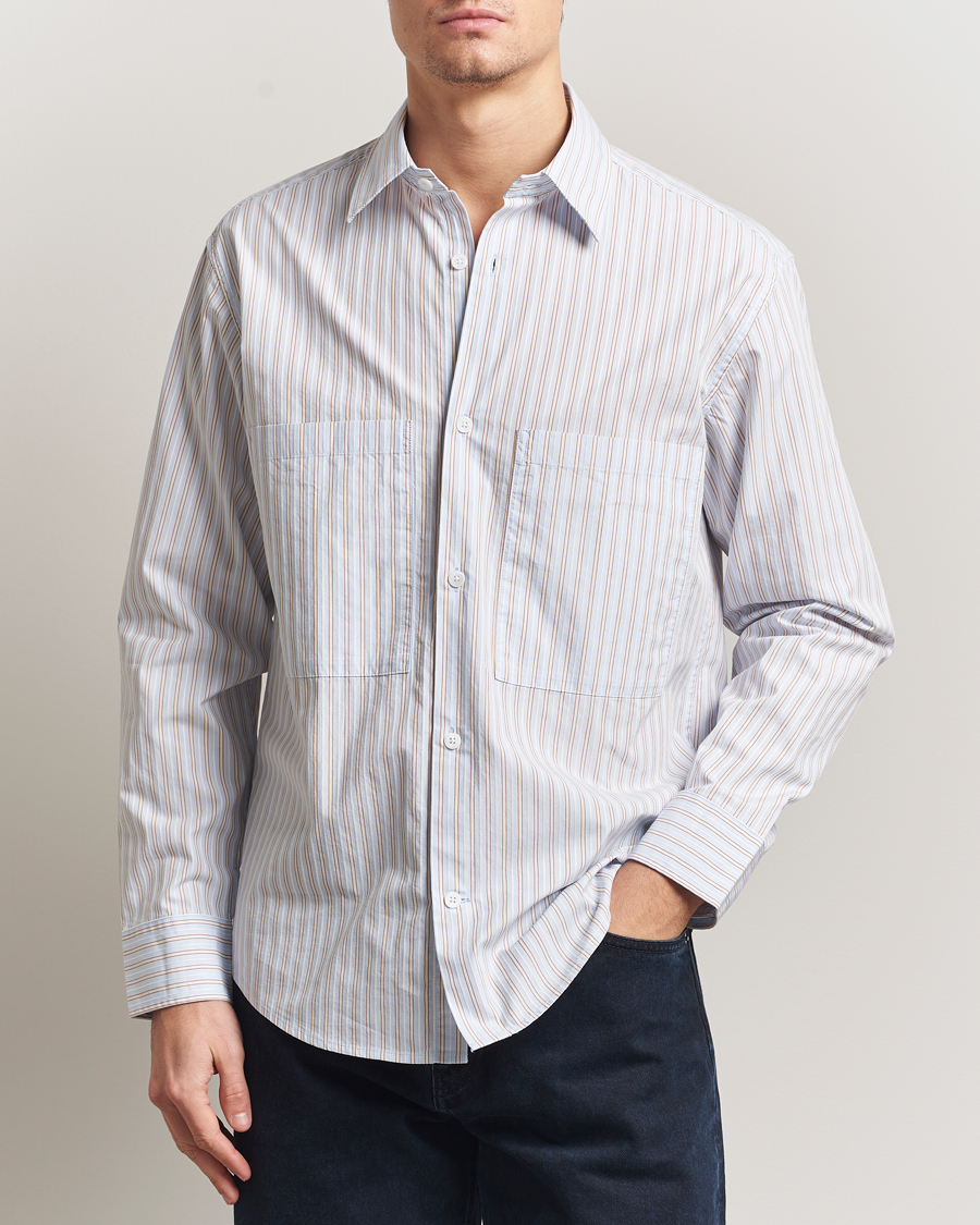 Homme | Chemises | NN07 | Freddy Striped Poplin Shirt Multi