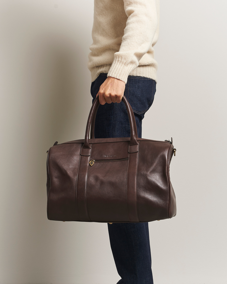 Homme | Sacs | Pampeano | Varon Small Leather Weekend Bag Brown