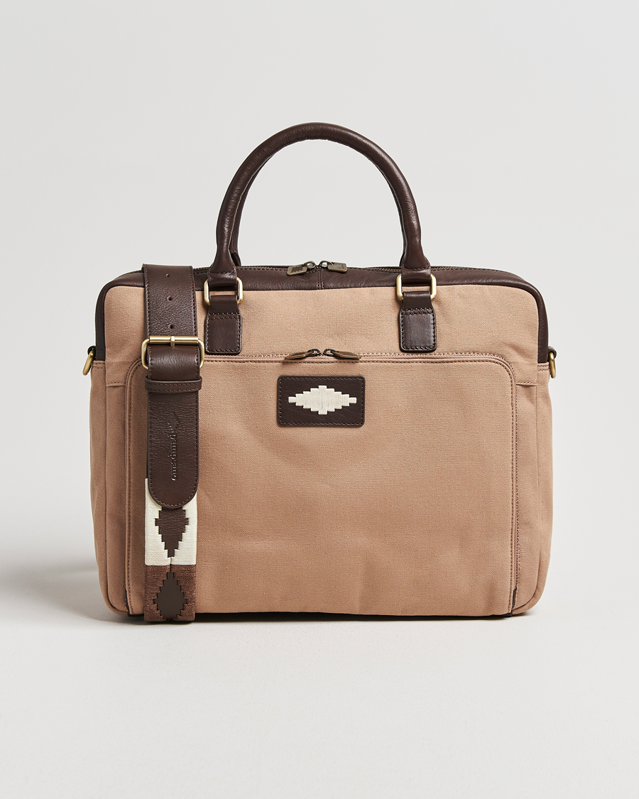 Homme | Sacs | Pampeano | Mensajero Canvas Briefcase Sand