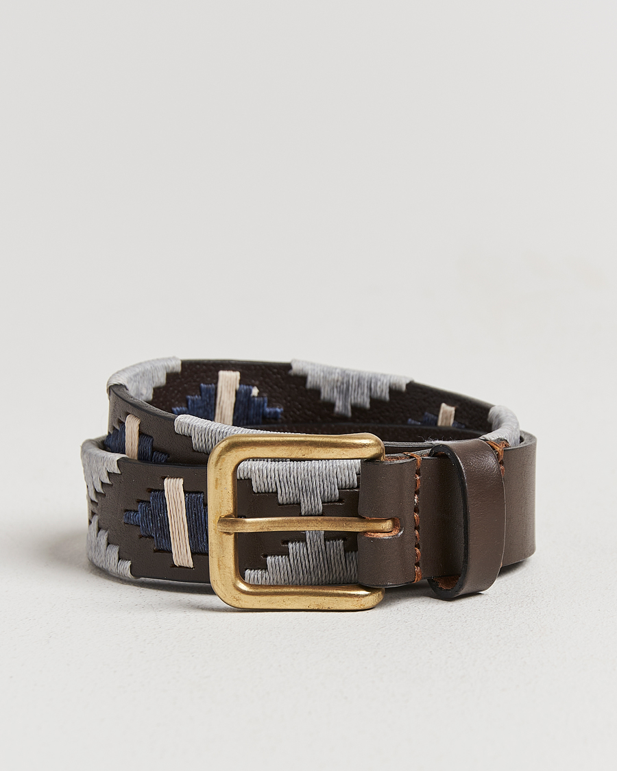 Homme | Ceintures | Pampeano | Tornado Hand Stitched Classic Leather Belt 3,5cm Brown