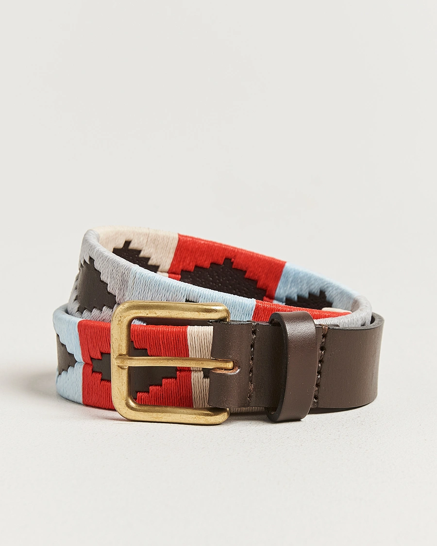 Homme | Ceintures | Pampeano | Brisa Hand Stitched Classic Leather Belt 3,5cm Multi