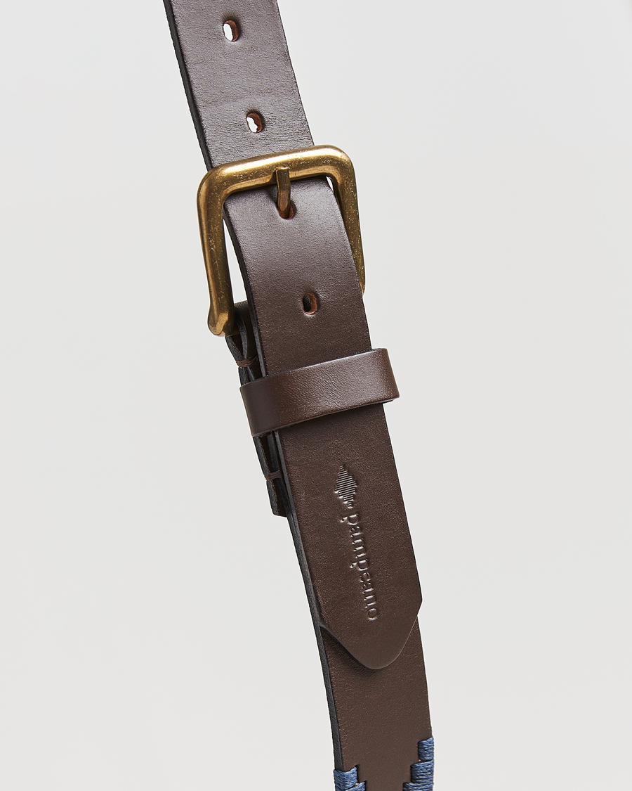 Homme | Ceintures | Pampeano | Aurora Hand Stitched Classic Leather Belt 3,5cm Orange