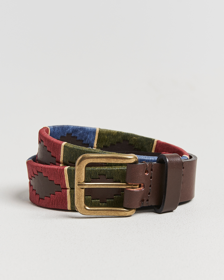 Homme | Ceintures | Pampeano | Otono Hand Stitched Classic Leather Belt 3,5cm Brown