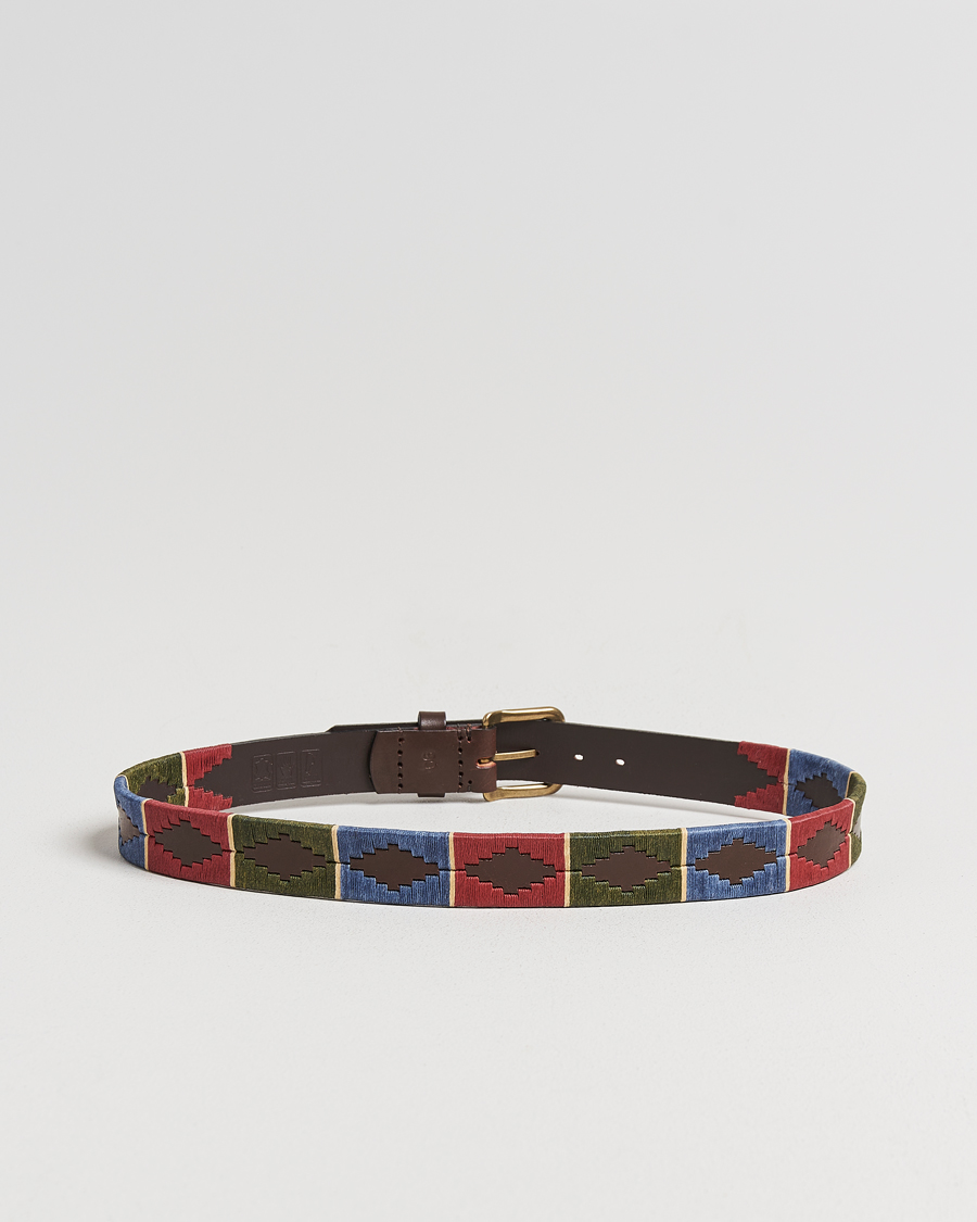 Homme | Ceintures | Pampeano | Otono Hand Stitched Classic Leather Belt 3,5cm Brown