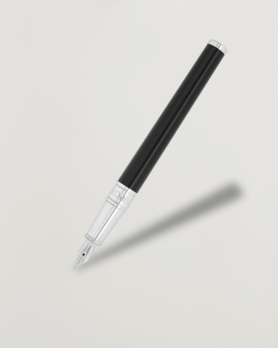 Homme | Stylos | S.T. Dupont | D-Initial Fountain Pen Duo Black/Chrome