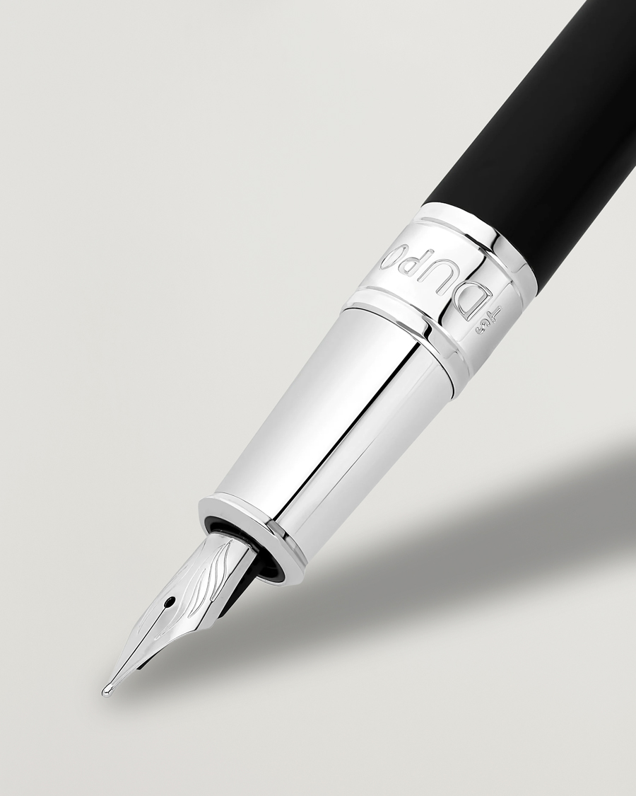 Homme | Stylos | S.T. Dupont | D-Initial Fountain Pen Duo Black/Chrome