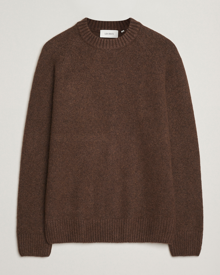 Homme | Pulls Et Tricots | LES DEUX | Gilbert Crew Neck Knit Slate Brown