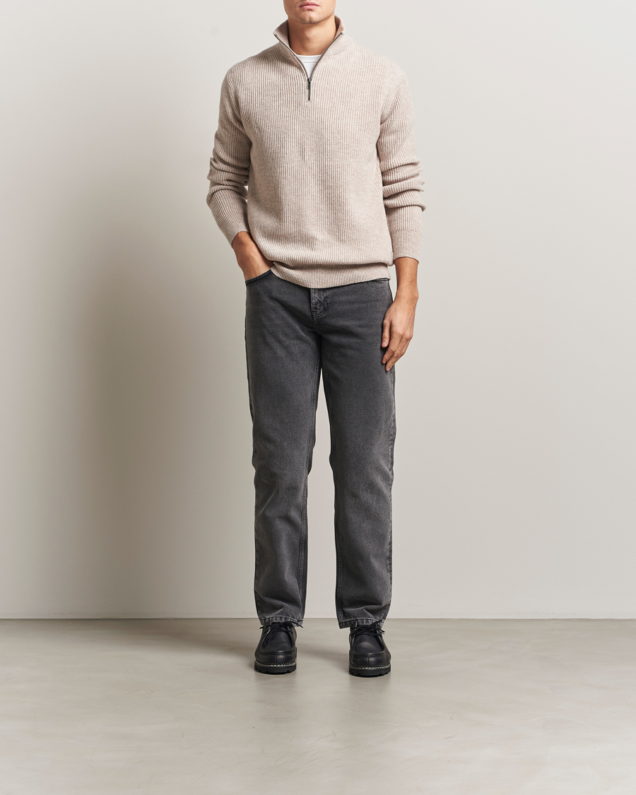 Homme | Pulls Et Tricots | LES DEUX | Eduard Half-Zip Knit Jumper Light Sand