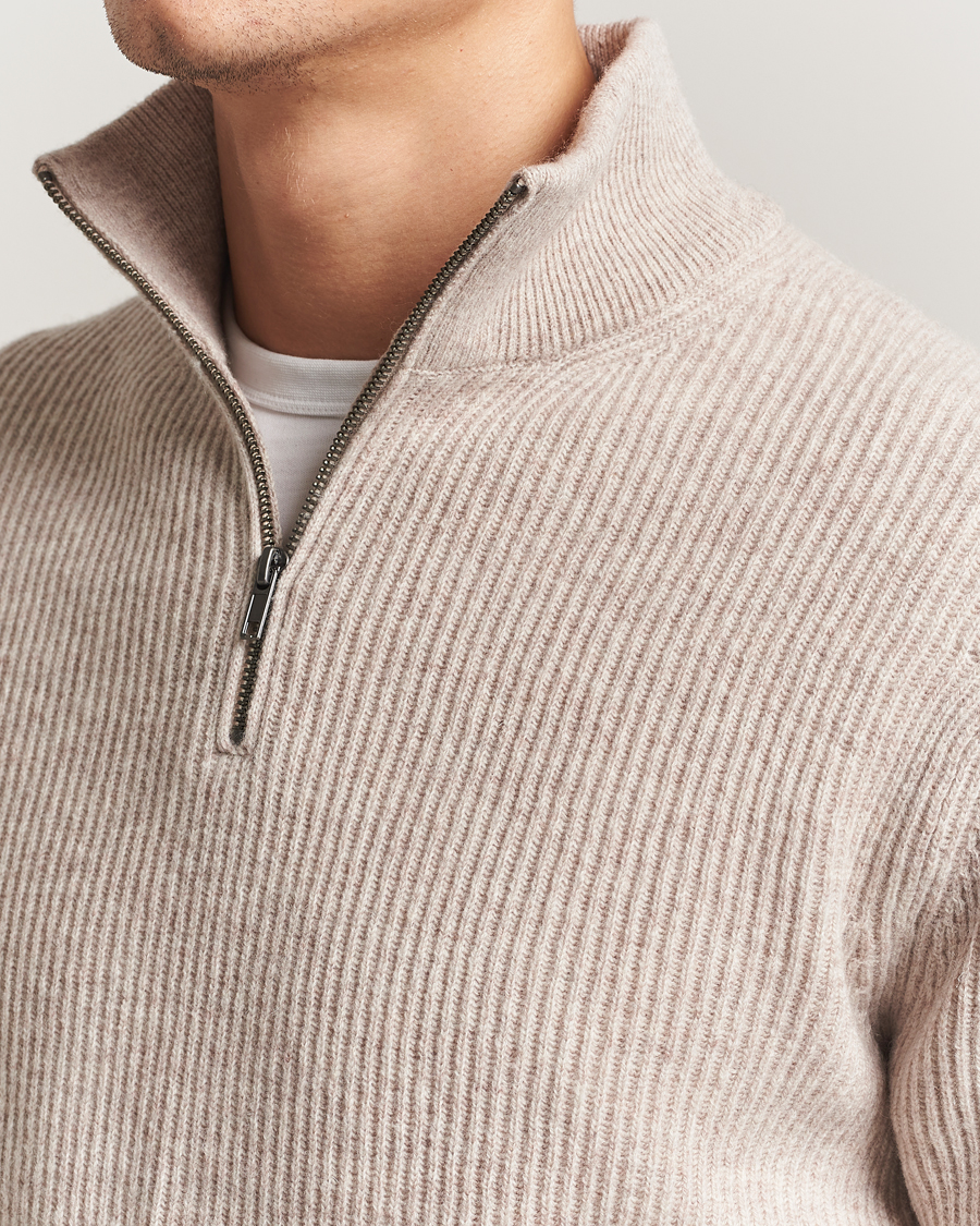 Homme | Pulls Et Tricots | LES DEUX | Eduard Half-Zip Knit Jumper Light Sand