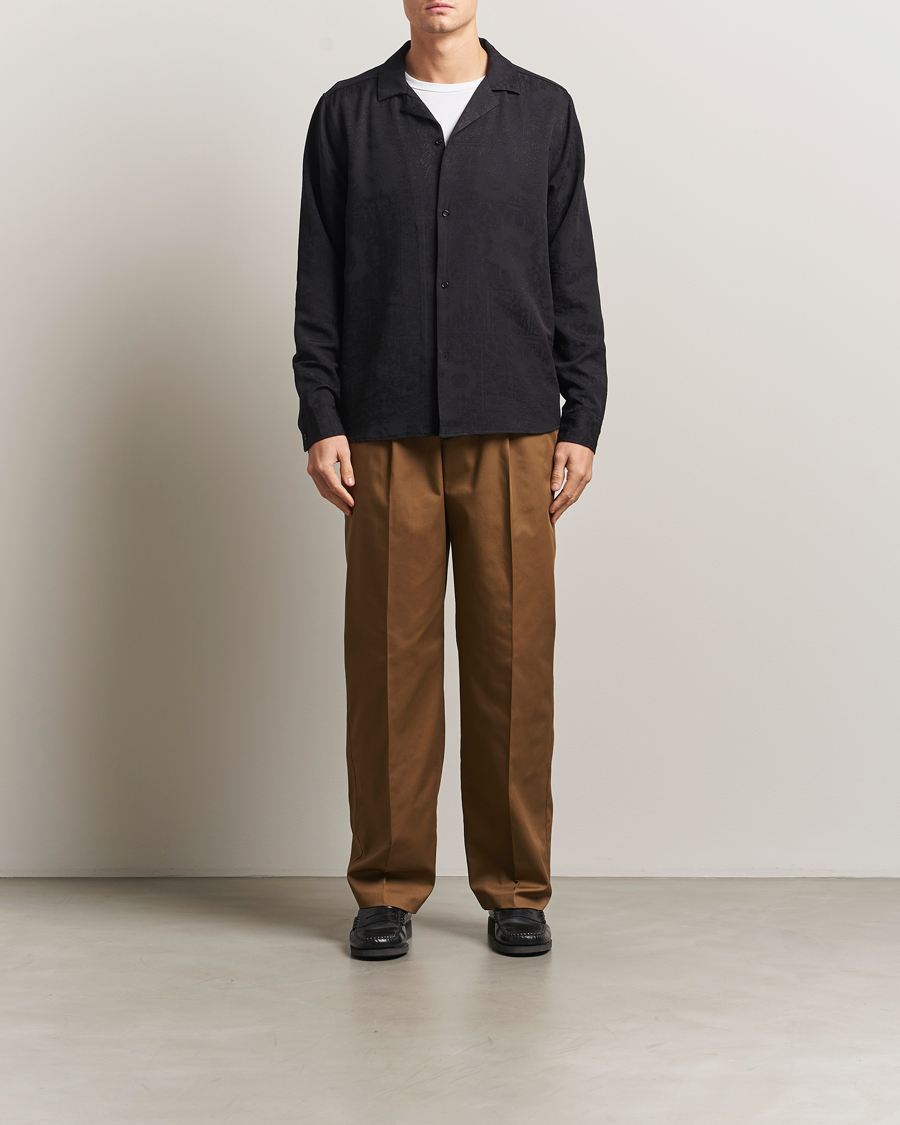 Homme | Chemises | LES DEUX | Jasper Jaquard Shirt Black