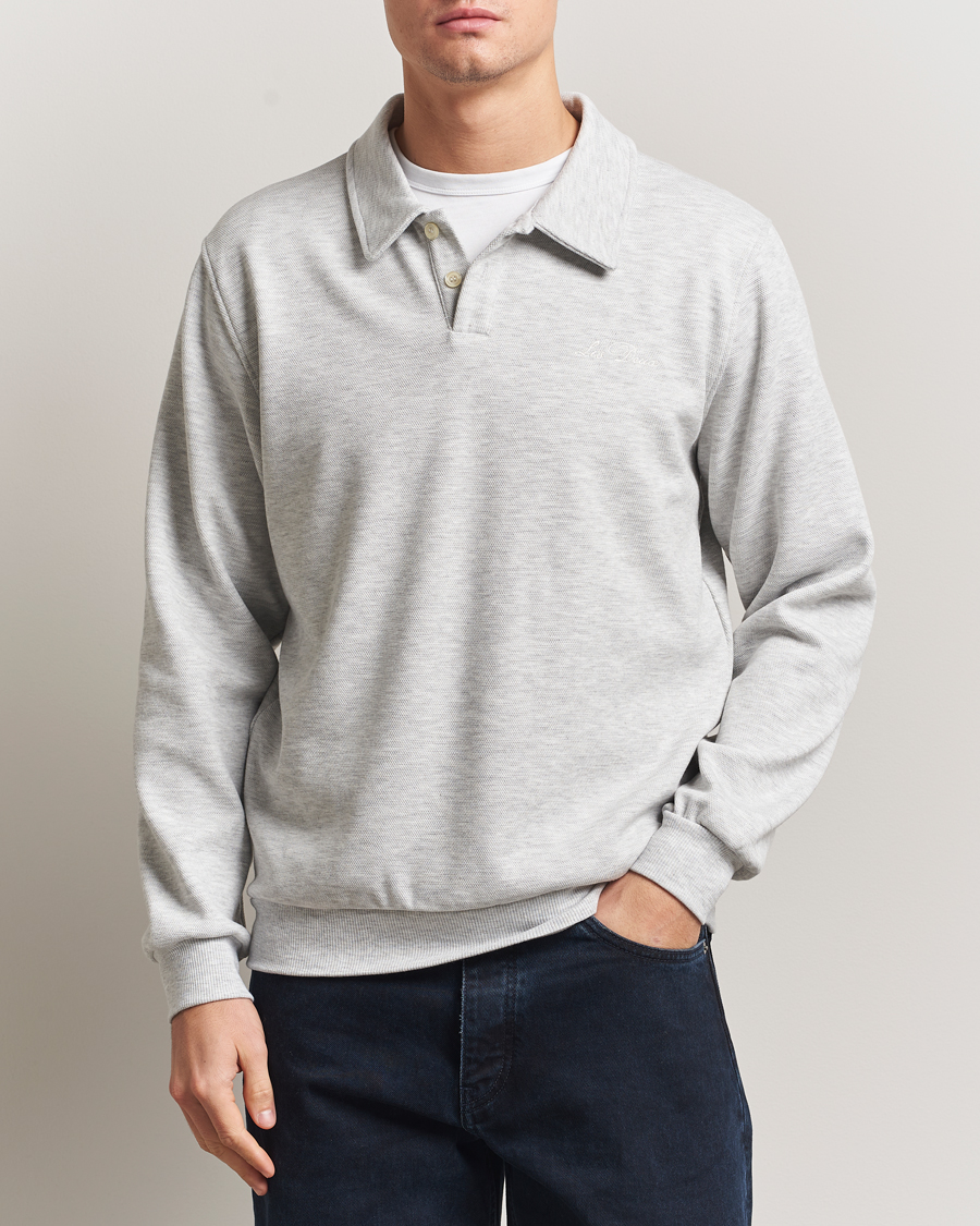 Homme | Pulls Et Tricots | LES DEUX | Ben Polo Pique Sweatshirt Snow Melange
