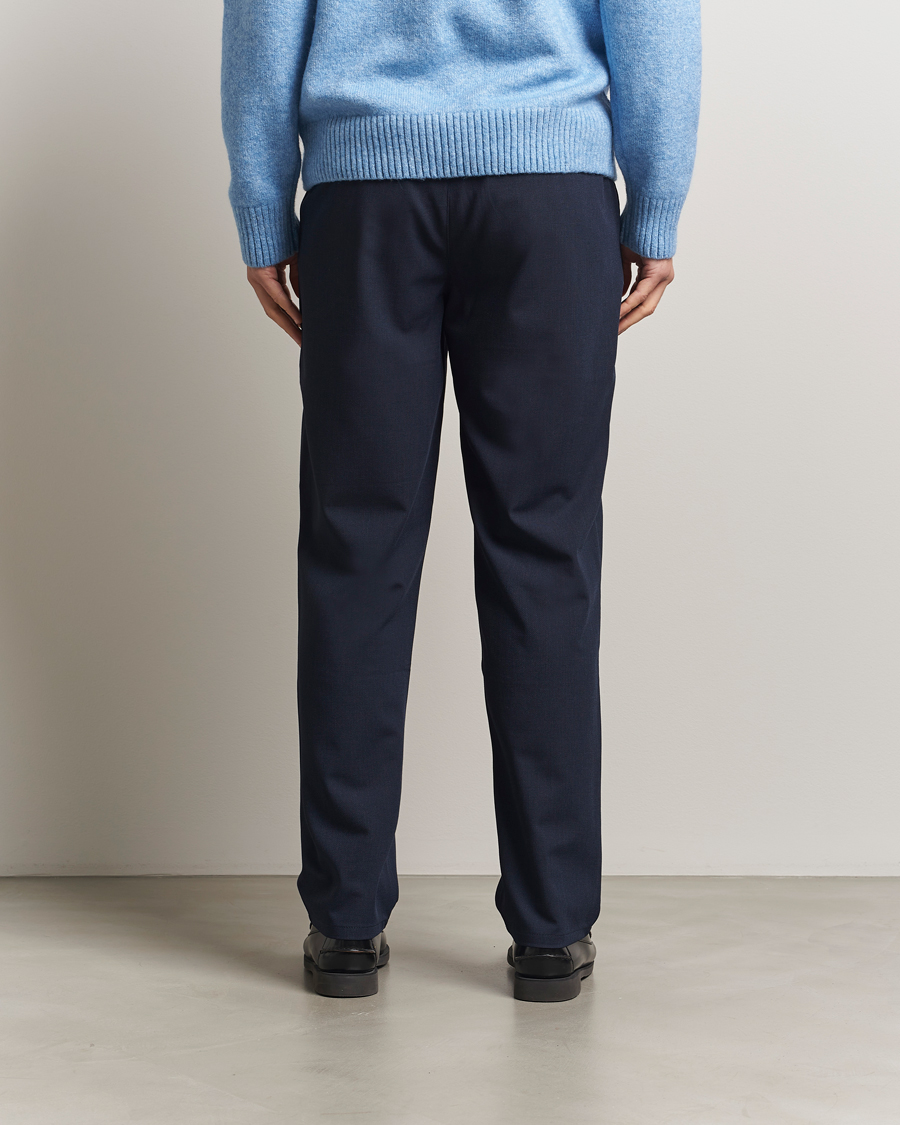 Homme | Pantalons | LES DEUX | Como Tapered Textured Pants Dark Navy Blue