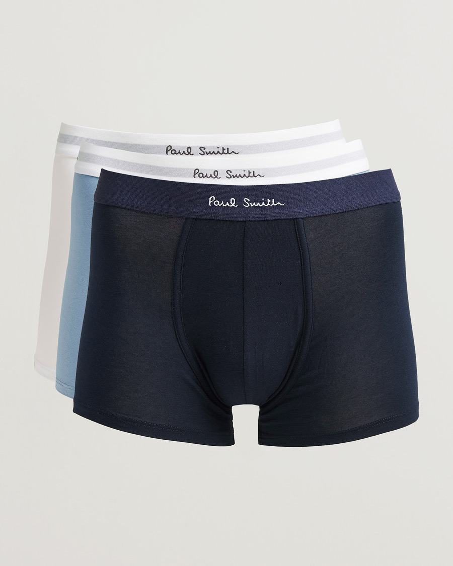 Homme | Sous-Vêtements Et Chaussettes | Paul Smith | 3-Pack Trunk White/Navy/Light Blue