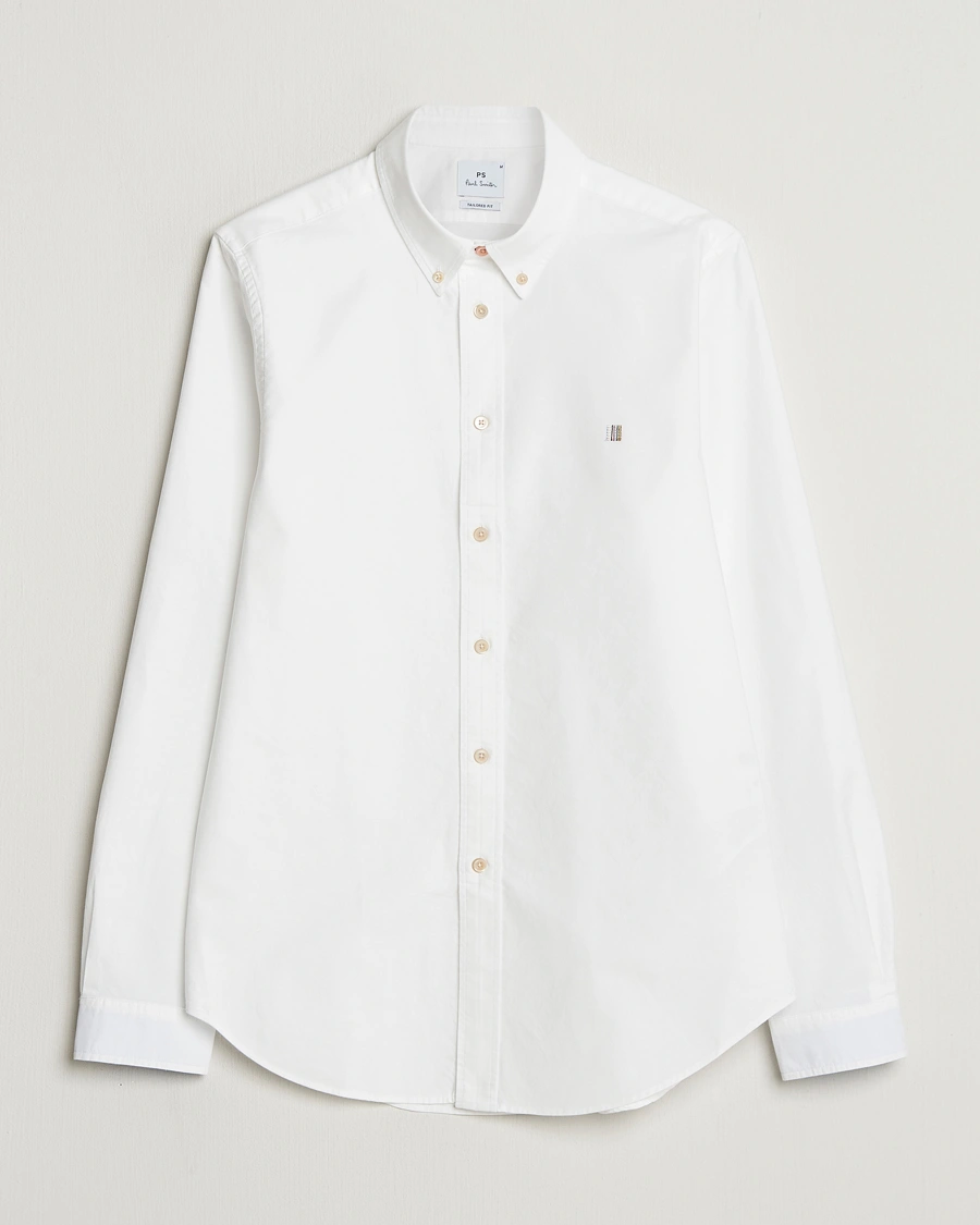 Homme | Chemises | PS Paul Smith | Tailored Fit Embroidered Oxford Shirt White