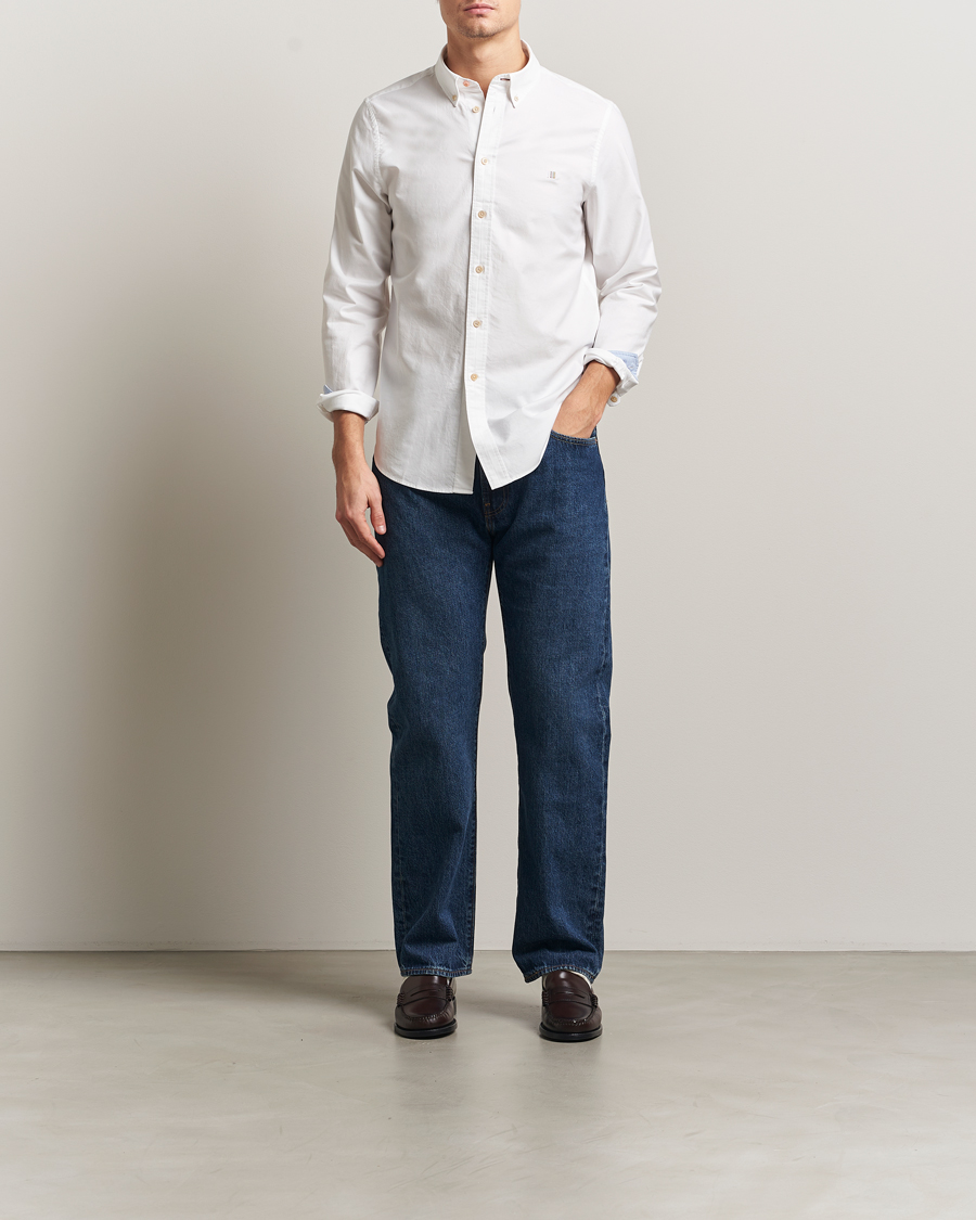 Homme | Chemises | PS Paul Smith | Tailored Fit Embroidered Oxford Shirt White