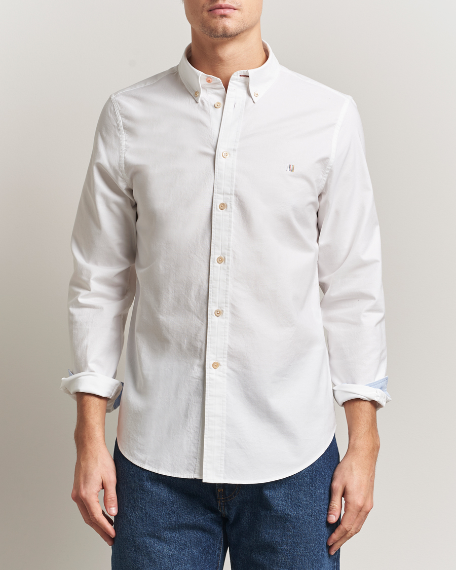 Homme | Chemises | PS Paul Smith | Tailored Fit Embroidered Oxford Shirt White