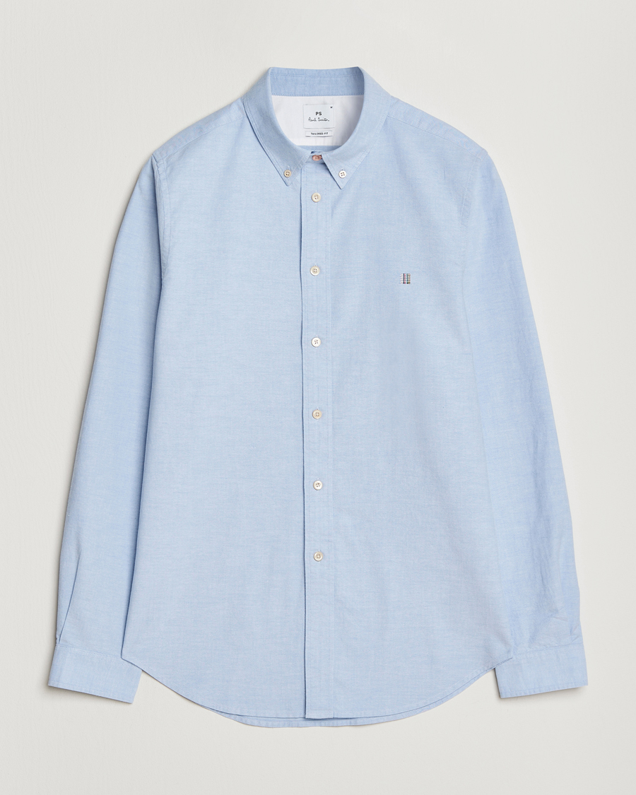 Homme | Chemises | PS Paul Smith | Tailored Fit Embroidered Oxford Shirt Light Blue
