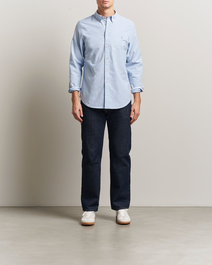 Homme | Chemises | PS Paul Smith | Tailored Fit Embroidered Oxford Shirt Light Blue