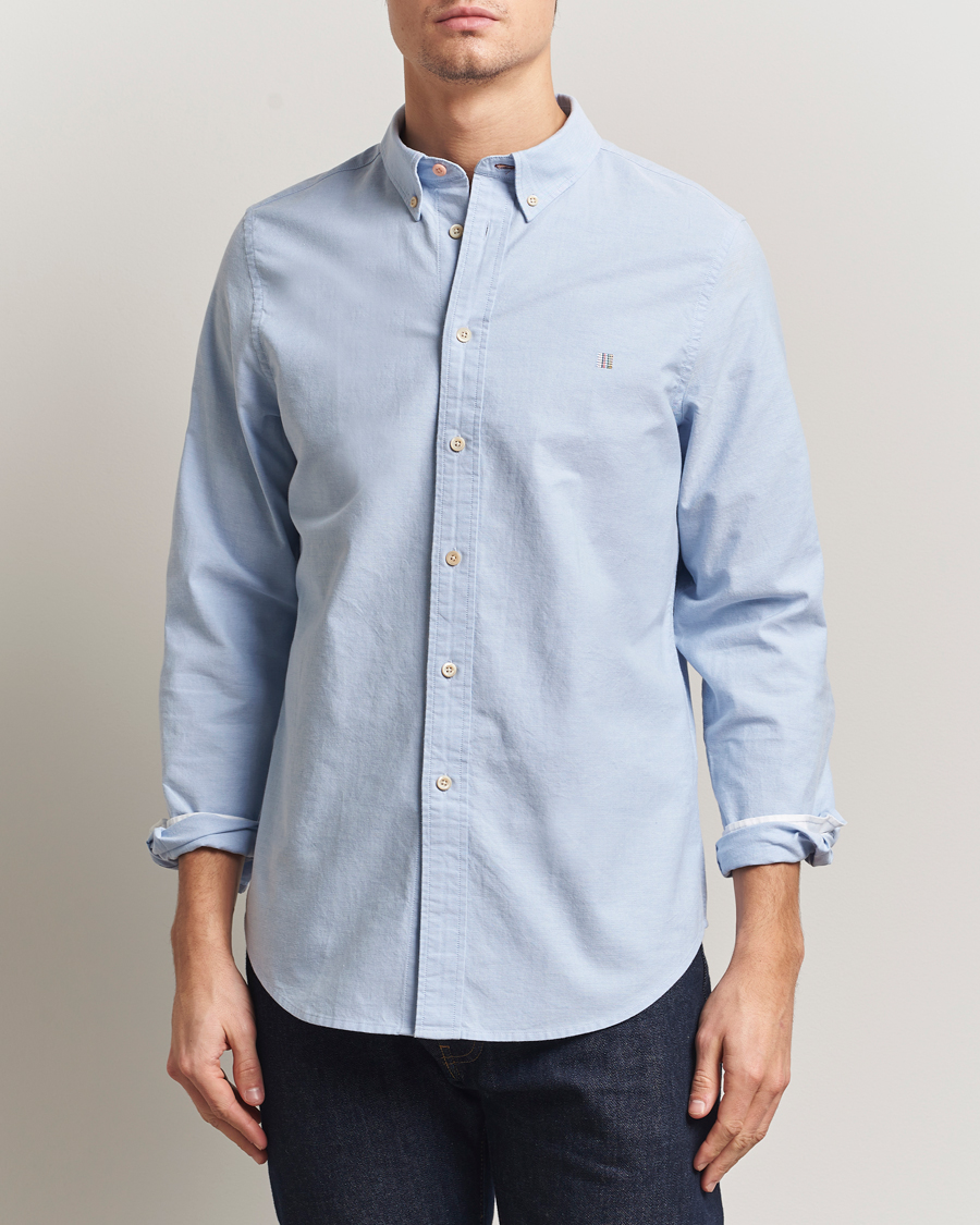 Homme | Chemises | PS Paul Smith | Tailored Fit Embroidered Oxford Shirt Light Blue
