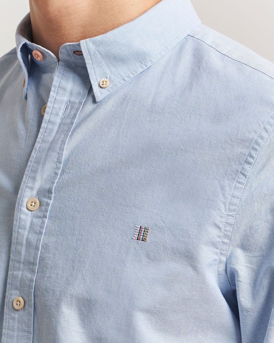 Homme | Chemises | PS Paul Smith | Tailored Fit Embroidered Oxford Shirt Light Blue
