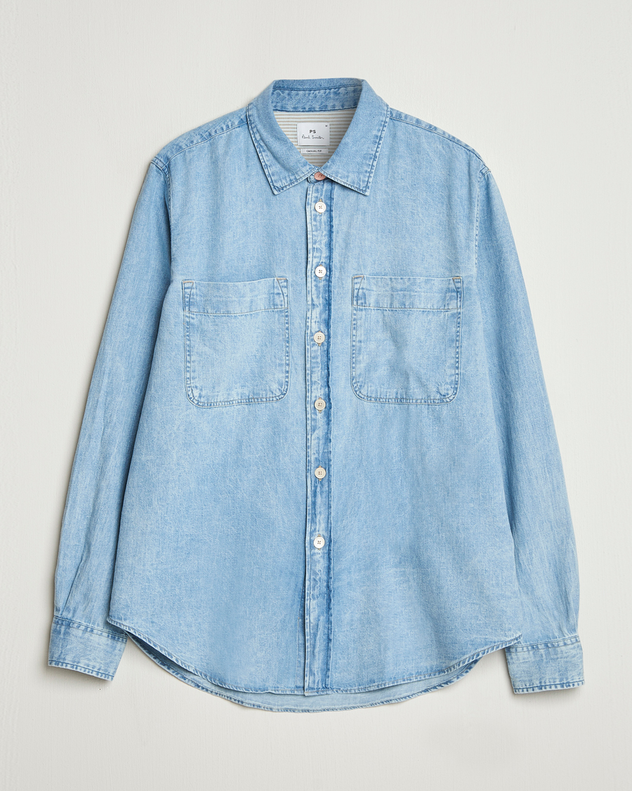 Homme | Chemises | PS Paul Smith | Casual Fit Denim Shirt Washed Blue